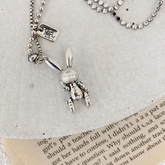 New 925 Sterling Silver Rabbit Necklace - Picture 4 of 6